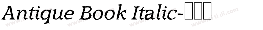 Antique Book Italic字体转换